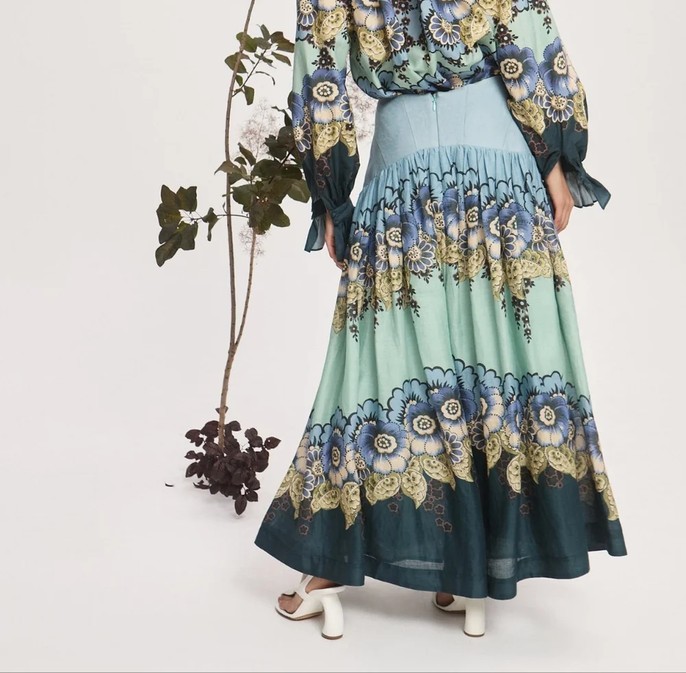 ALEMAIS Madalena Skirt Blue - Picture 4 of 11